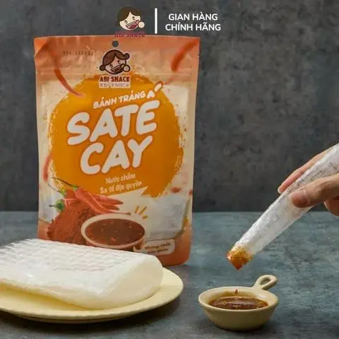 Hình ảnh Bánh tráng chấm sate _ abi snack