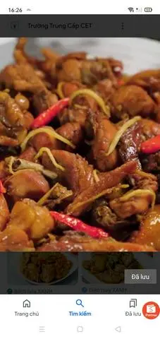 Hình ảnh cơm gà kho với thịt 