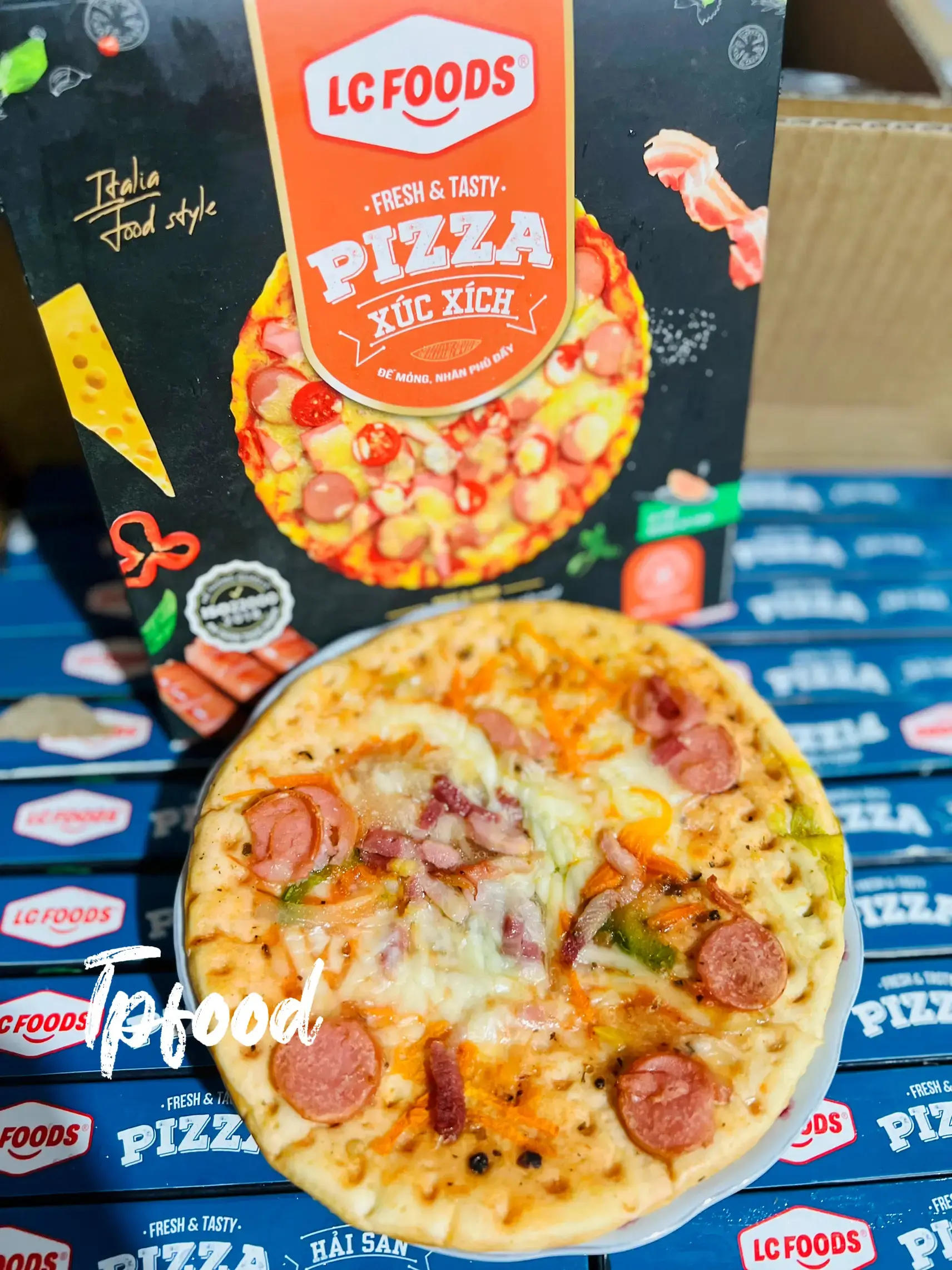 Hình ảnh pizza xúc xích mini
