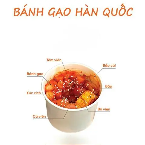 Hình ảnh Bánh gạo truyền thống sốt Hàn nhỏ