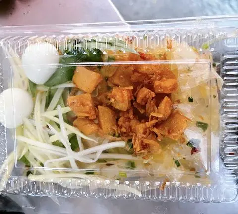 Hình ảnh Bánh Tráng Satế Mỡ Hành Tóp Mỡ