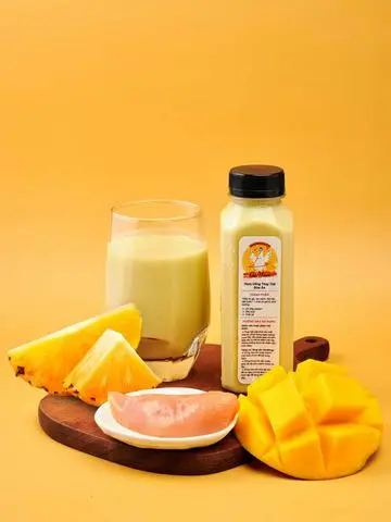 Hình ảnh Sinh tố ức gà - xoài + thơm