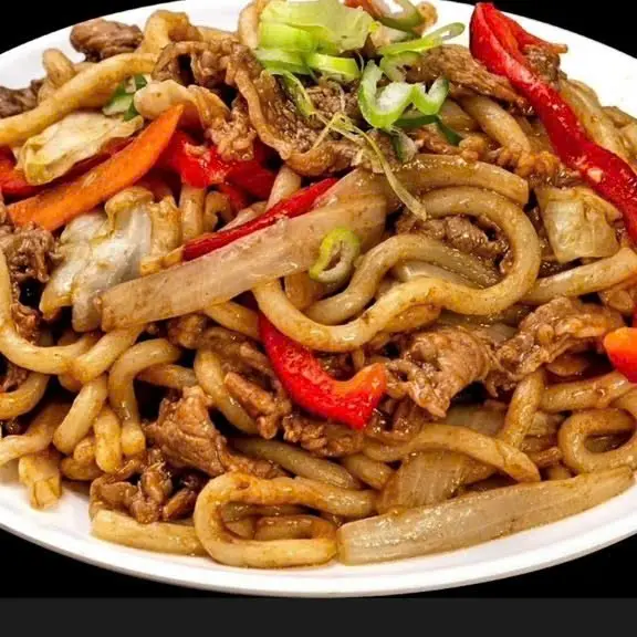 Hình ảnh Mì Udon xào bò Mỹ.
