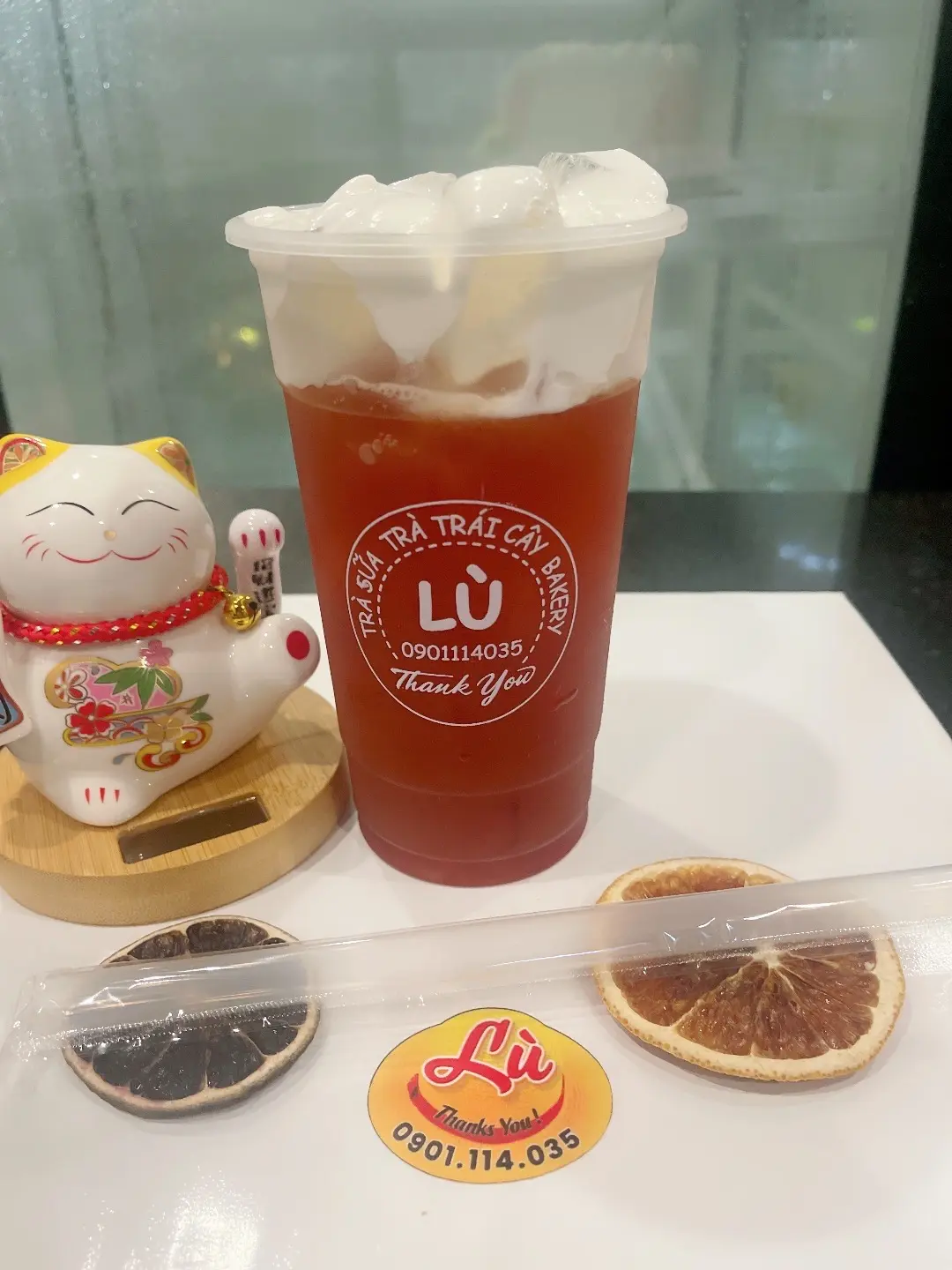Hình ảnh Trà dâu macchiato