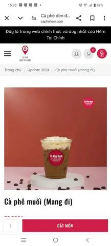 Hình ảnh cafe kem trứng muối 