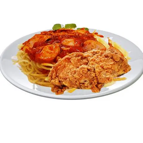Hình ảnh Mì Ý sốt gà giòn