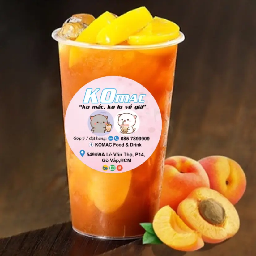 Hình ảnh Hồng Trà Đào 700ML - KOMAC