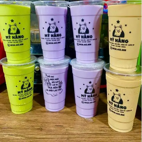 Hình ảnh  Trà sữa truyền thống vị bạc hà có bánh lfan full topping