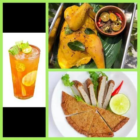 Hình ảnh Combo gà ủ muối - phần chả cá nhỏ - trà tắc nhà làm