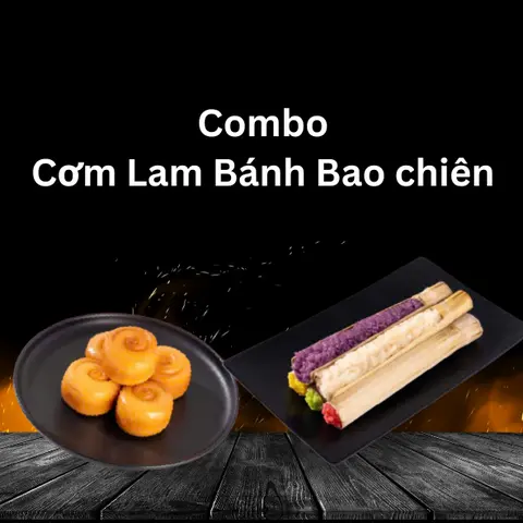 Hình ảnh Cơm Lam Ống Tre + Bánh Bao Chiên ( 2 cái )