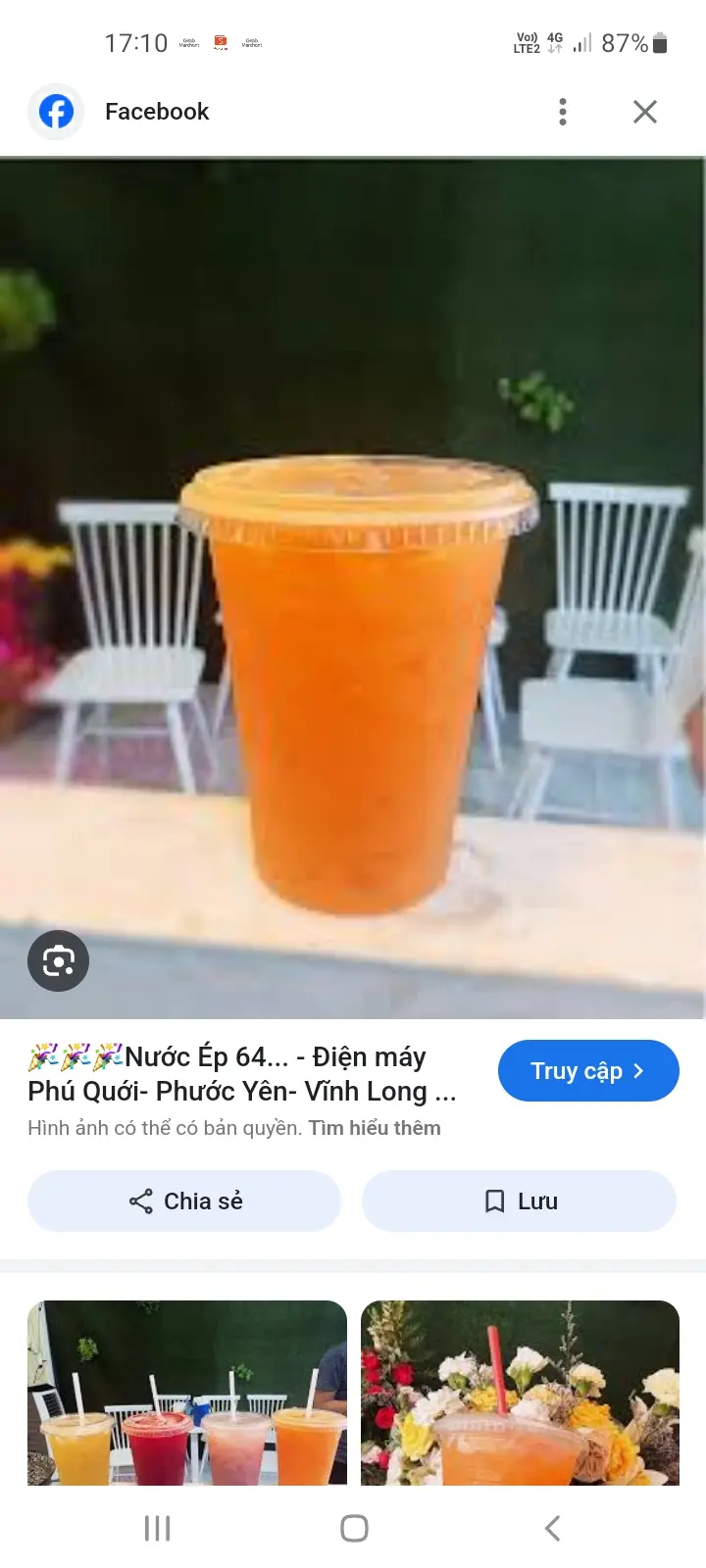 Hình ảnh Nước cam ép -ly lớn