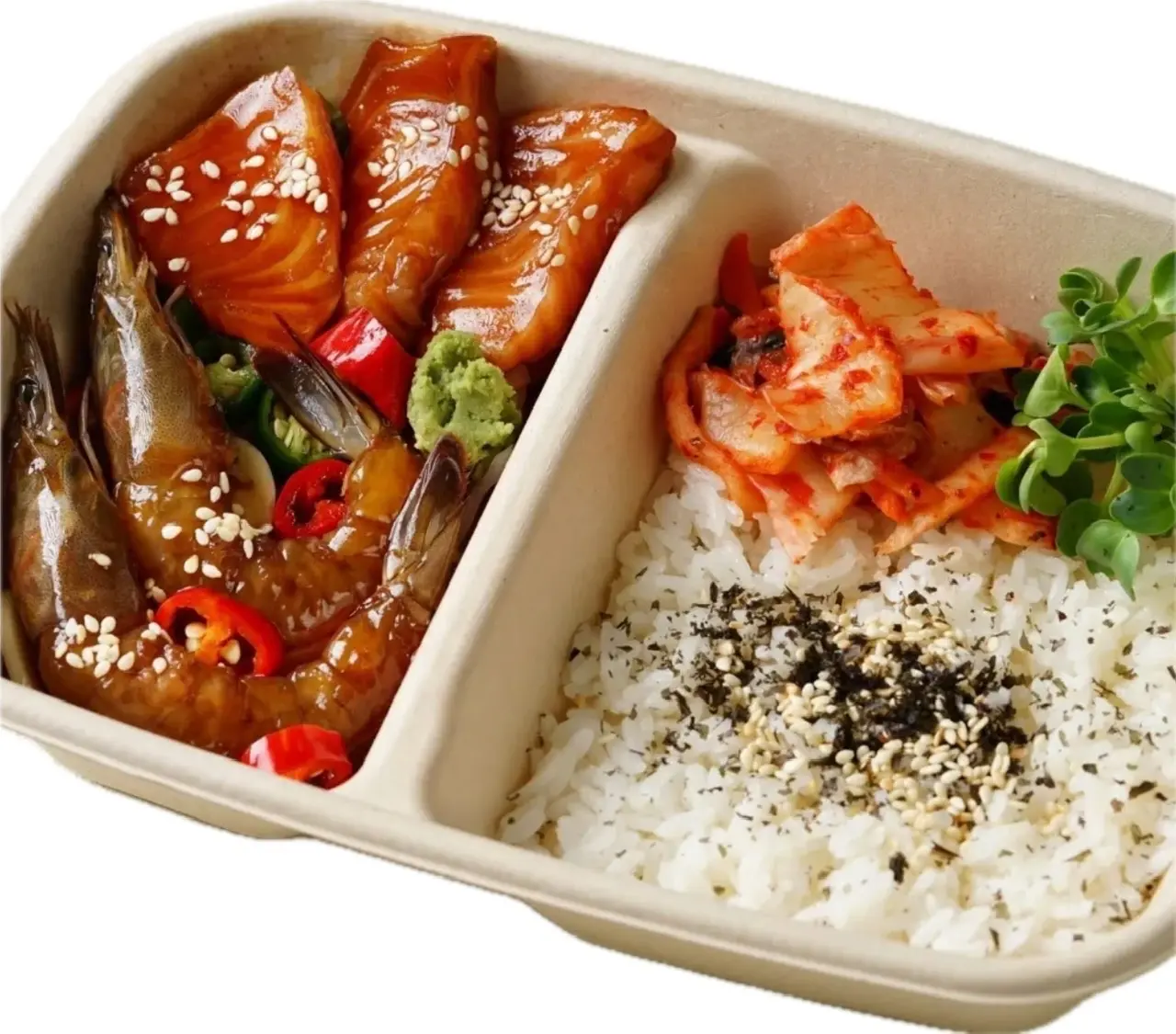 Hình ảnh Set-cá hồi - tôm ngâm tương