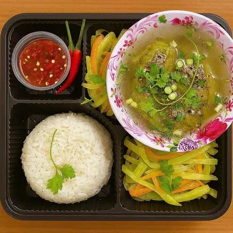 Hình ảnh Cơm Canh Khổ Qua Nhồi Thịt