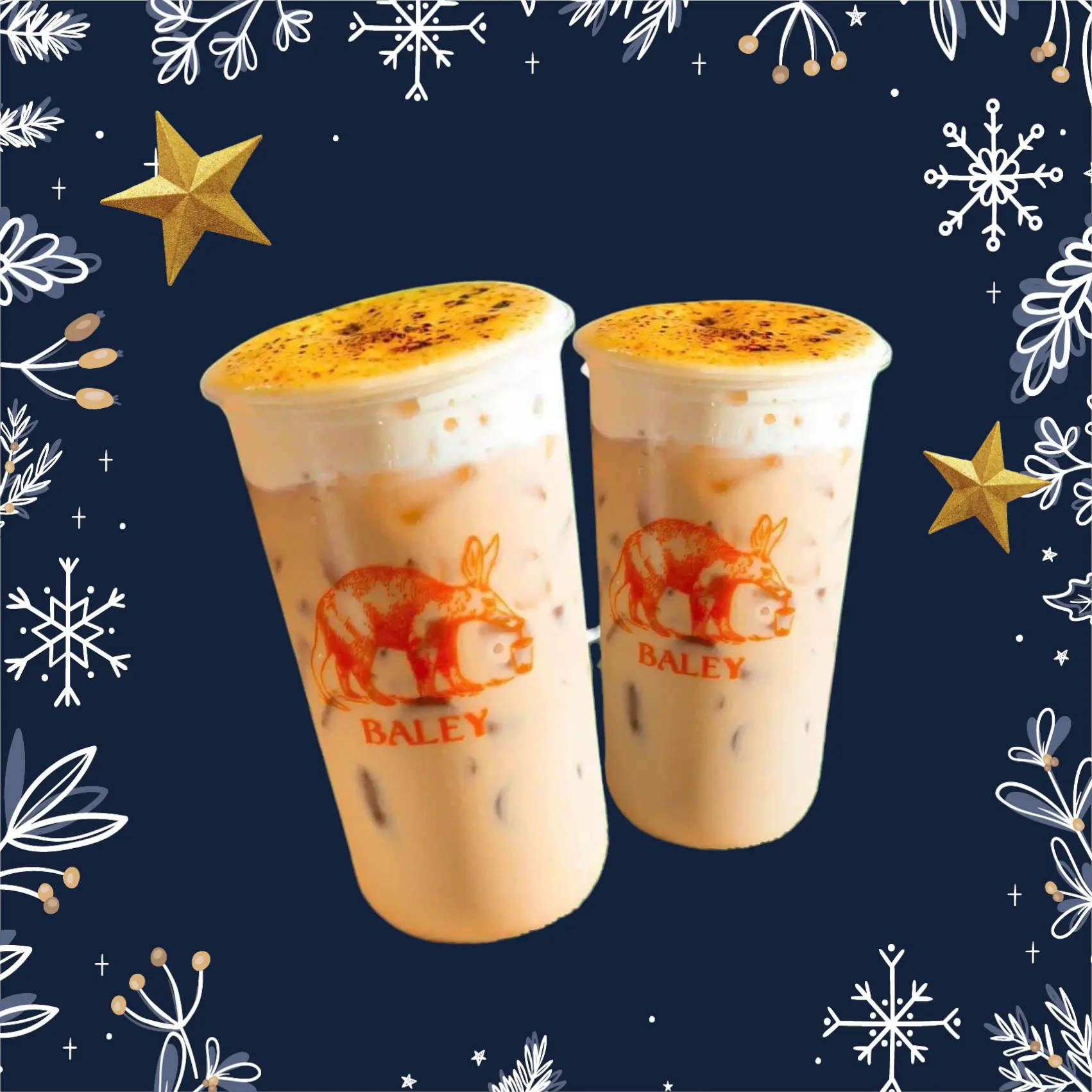 Hình ảnh Combo 2 ly Trà Sữa KTN - Tặng Trân Châu Đường Đen và Bánh Flan