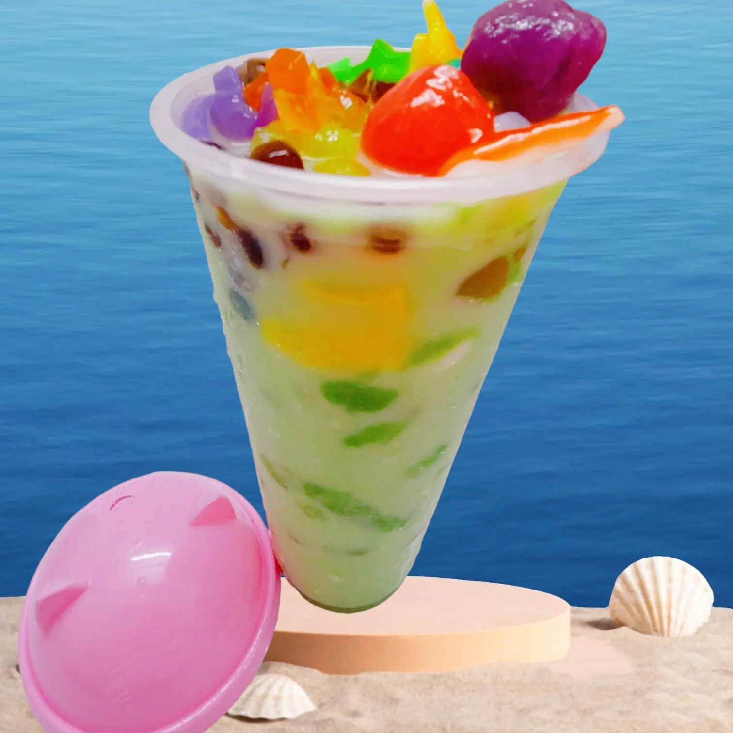 Hình ảnh Trà Sữa Matcha, Full Topping Nhật Bản (700ml)