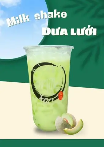 Hình ảnh dưa lưới milk shake