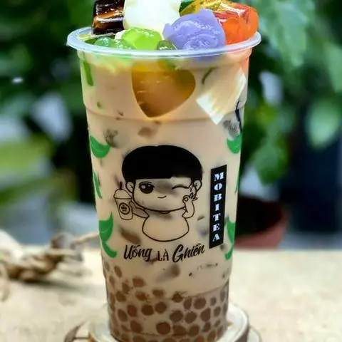 Hình ảnh Trà sữa Socola Mobi full topping - size M