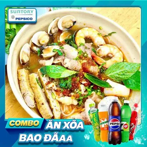 Hình ảnh Bún Thái Mực + Nước Ngọt Pepsi