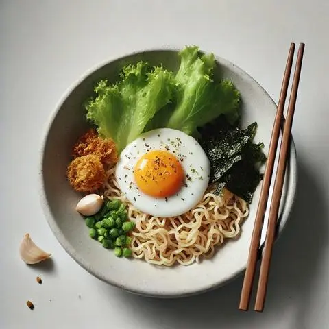 Hình ảnh CHỈ 1K - Mì trộn Rong biển Trứng ốp la
