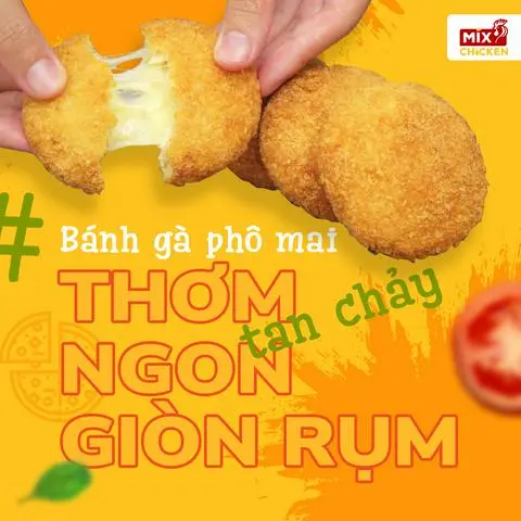 Hình ảnh Combo 5 Bánh gà phô mai+ Coca