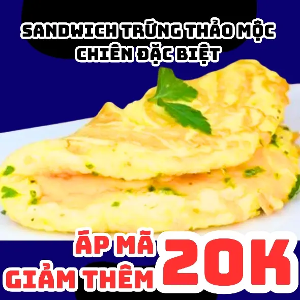 Hình ảnh Bánh Mì Sandwich Trứng Thảo Mộc Chiên 