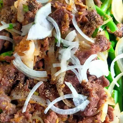Hình ảnh Cơm thịt xào đậu que