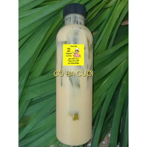 Hình ảnh Sữa bắp thạch lá dứa (Bao ngon)- chai 330ml