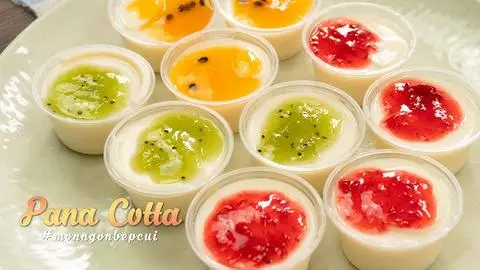 Hình ảnh Pana cotta trái cây