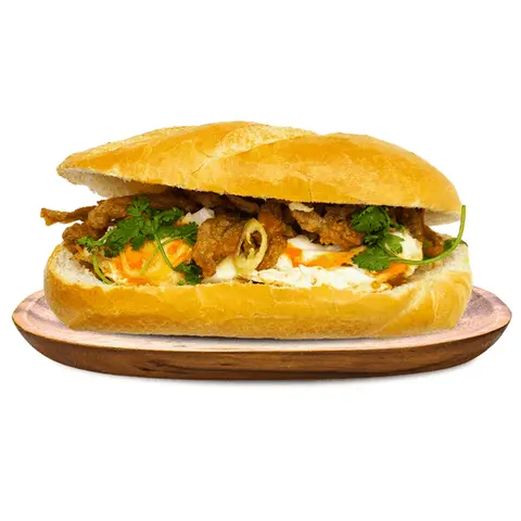 Hình ảnh  bánh mì chả cá + trứng (1 trứng)