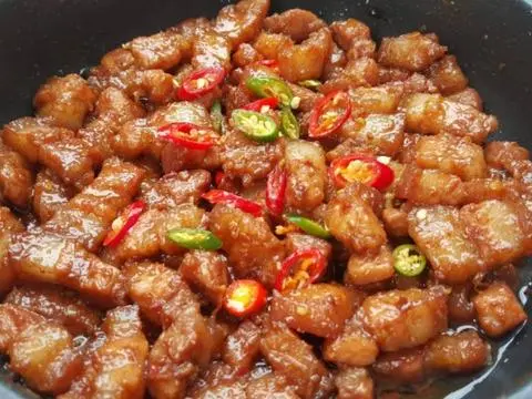 Hình ảnh Cơm thịt xào mắm ruốc