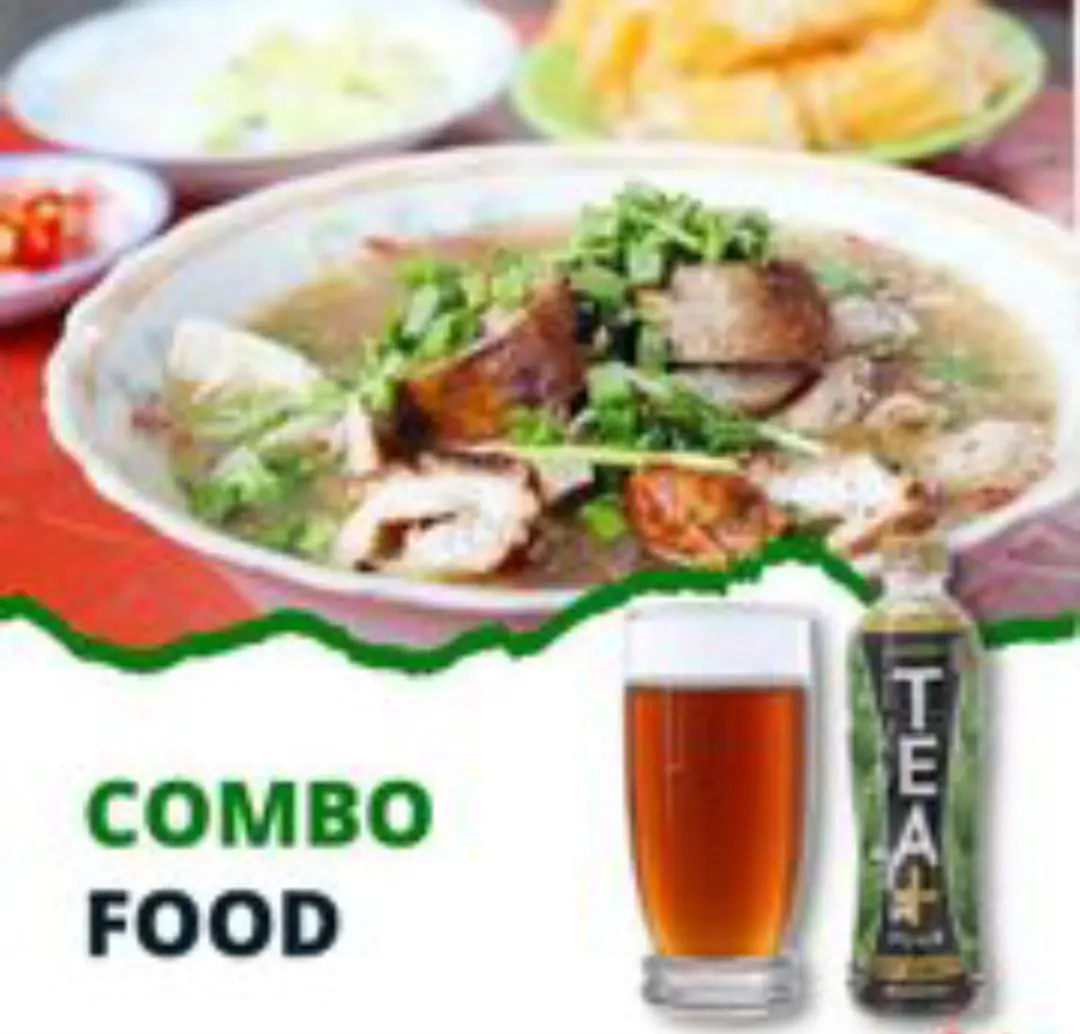 Hình ảnh Combo Cháo Lòng Thập Cẩm - Dồi Chiên - Trà ÔLoong Tea Plus