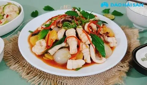 Hình ảnh mực xào thập Cẩm không cơm