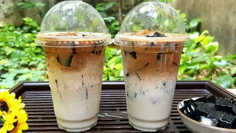 Hình ảnh Sữa tươi cafe sương sáo