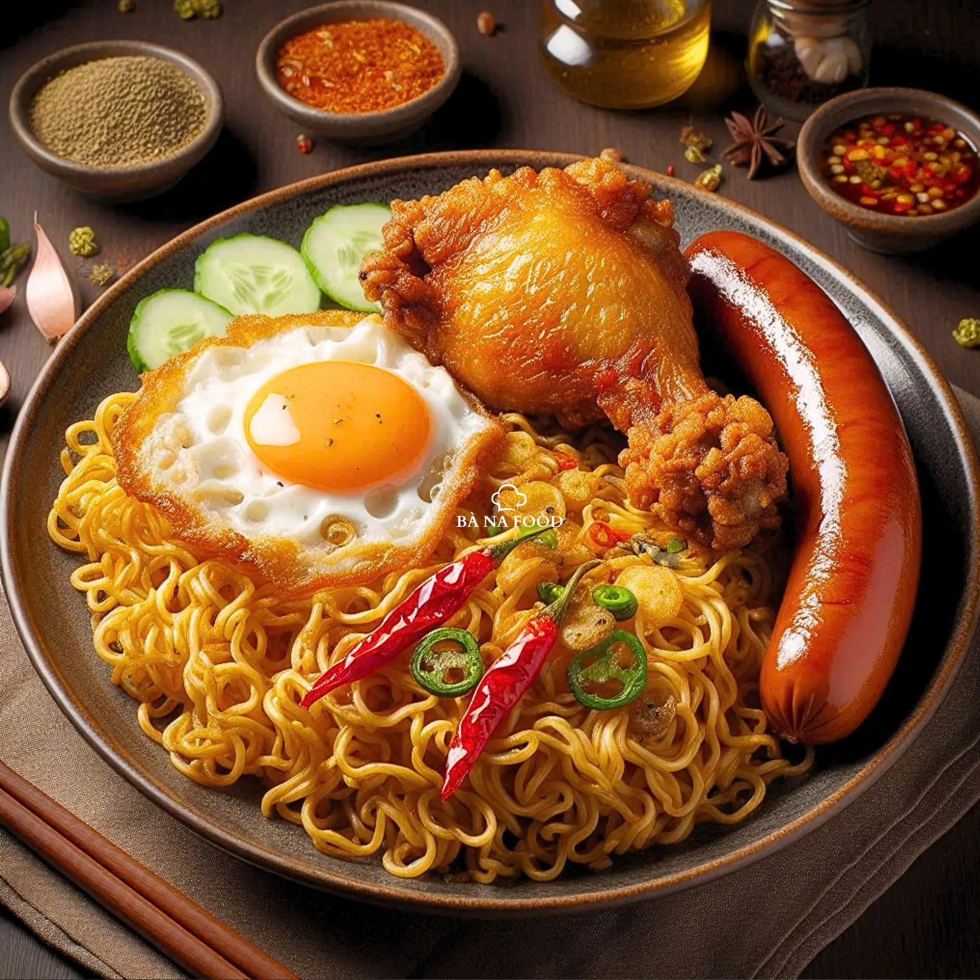 Hình ảnh Mì trộn mắm tỏi SPECIAL