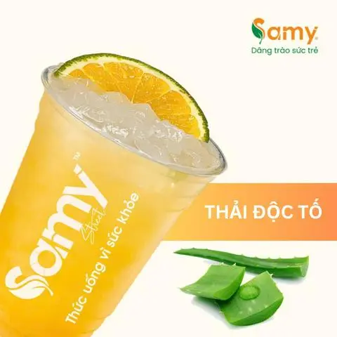 Hình ảnh Trà Cam Nha Đam Ngâm Lạnh