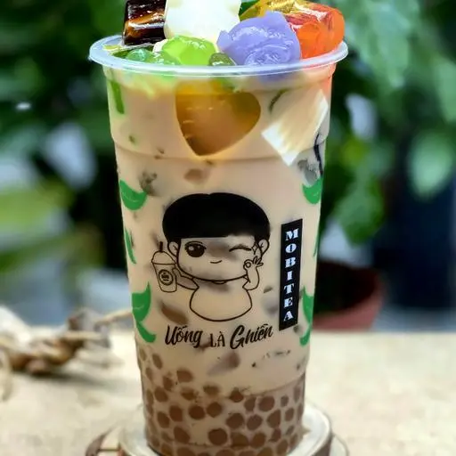Hình ảnh Trà sữa Socola Mobi full topping - size L