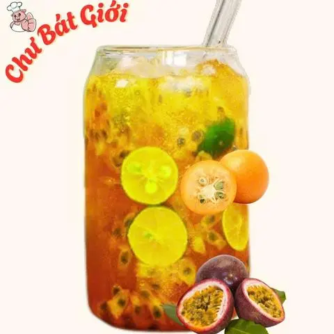 Hình ảnh Trà Tắc Chanh Dây Thạch Trái Cây
