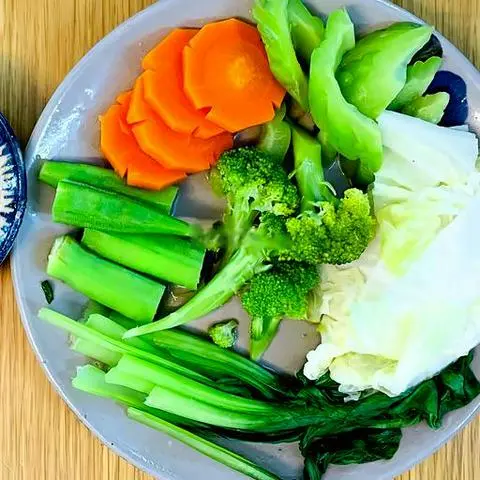 Hình ảnh Rau luộc ngũ sắc