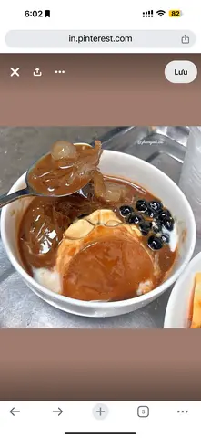 Hình ảnh Flan trân châu đen