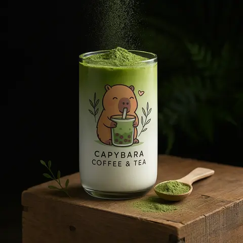 Hình ảnh Trà sữa matcha Capy độc quyền - trân châu 3Q