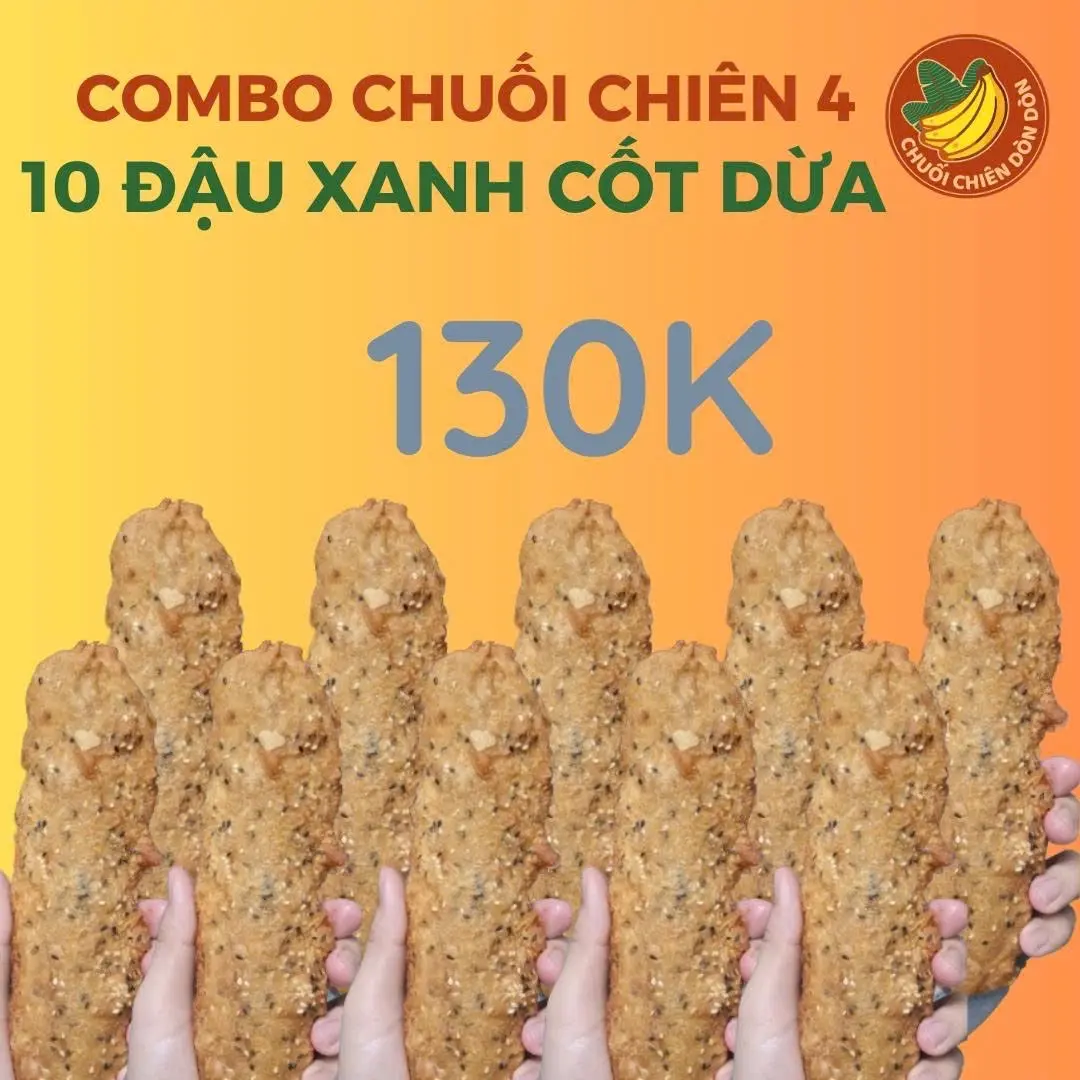 Hình ảnh Combo 4 - 10 chuối đậu xanh cốt dừa