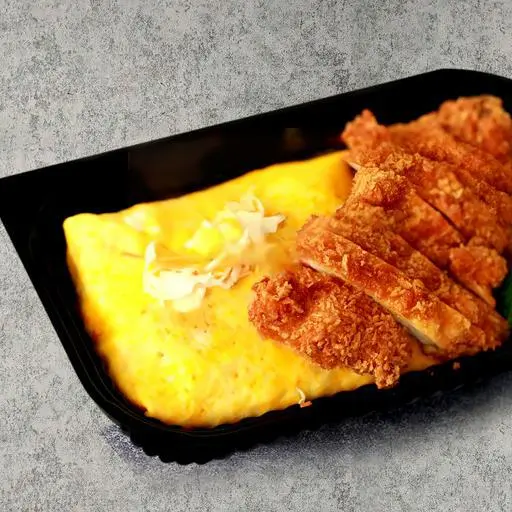 Hình ảnh Cơm Omurice Tonkatsu