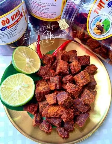 Hình ảnh KHÔ BÒ VIÊN HỒNG NGỰ 300Gr (CHÍNH GỐC)