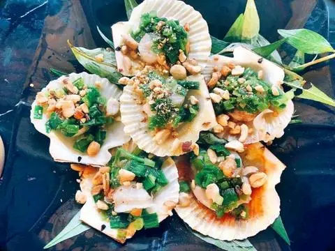 Hình ảnh sò điệp nướng mỡ hành 