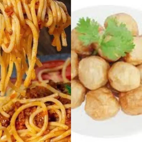Hình ảnh mì ý tôm viên 