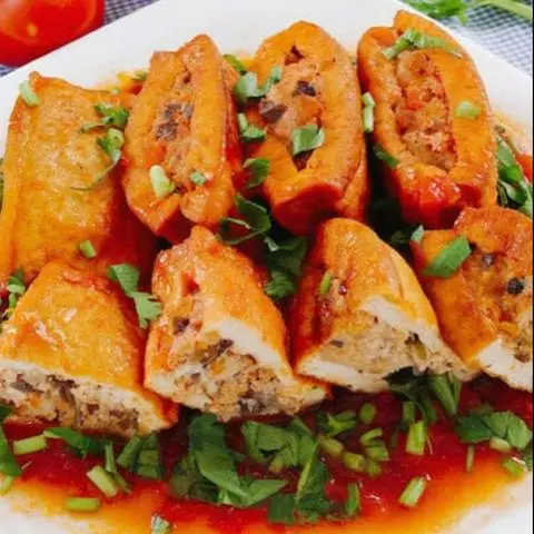 Hình ảnh đậu nhồi 3  miến chiên 