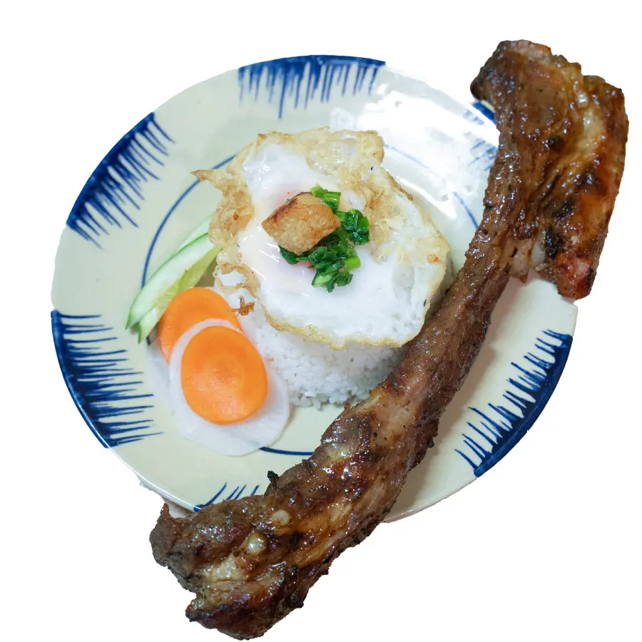Hình ảnh Cơm sườn non nướng ngũ vị kèm 1 món