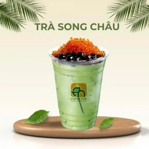 Hình ảnh Trà sữa Thái xanh song châu