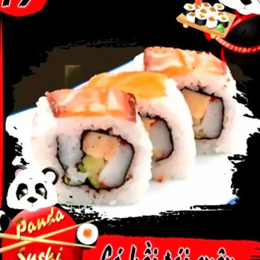 Hình ảnh Sushi cá hồi cuộn tái