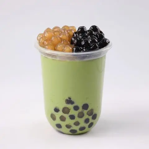 Hình ảnh Trà Sữa Thái Xanh full Topping